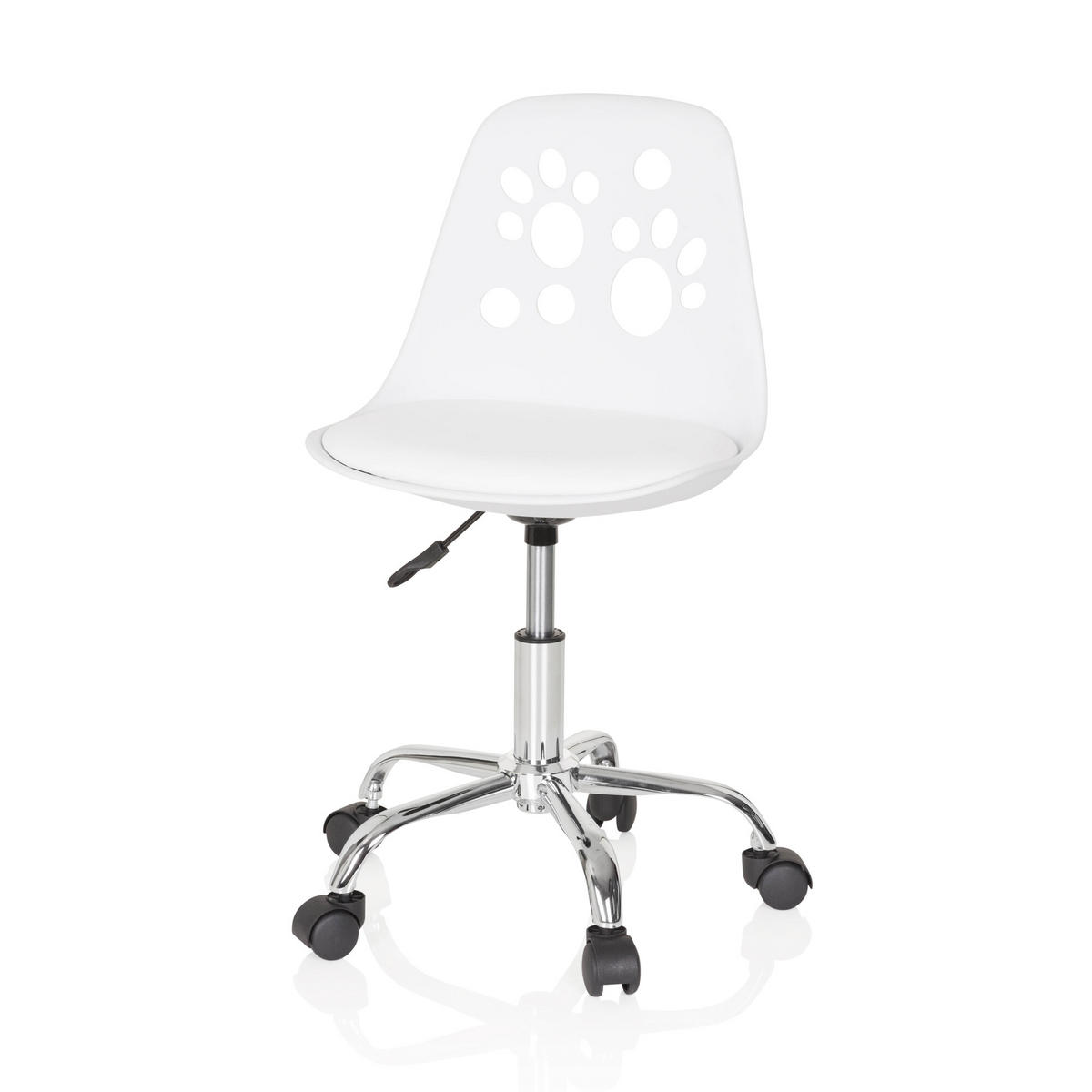 OTOČNÁ ŽIDLE PRO MLÁDEŽ, bílá - bílá, Moderní, textil/plast (40/72-82/44cm) - MID.YOU