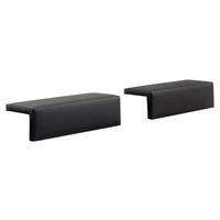 KOPFTEILPOLSTER 55/14/19 cm  - Anthrazit, Design, Textil (55/14/19cm) - Hasena