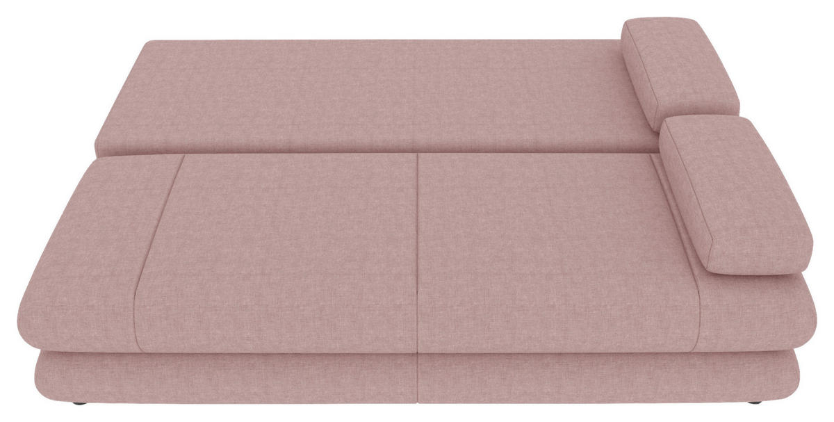 SCHLAFSOFA  mit Liegefunktion, Rücken echt Mikrofaser Rosa  - Schwarz/Rosa, KONVENTIONELL, Kunststoff/Textil (212/93/90cm) - Carryhome