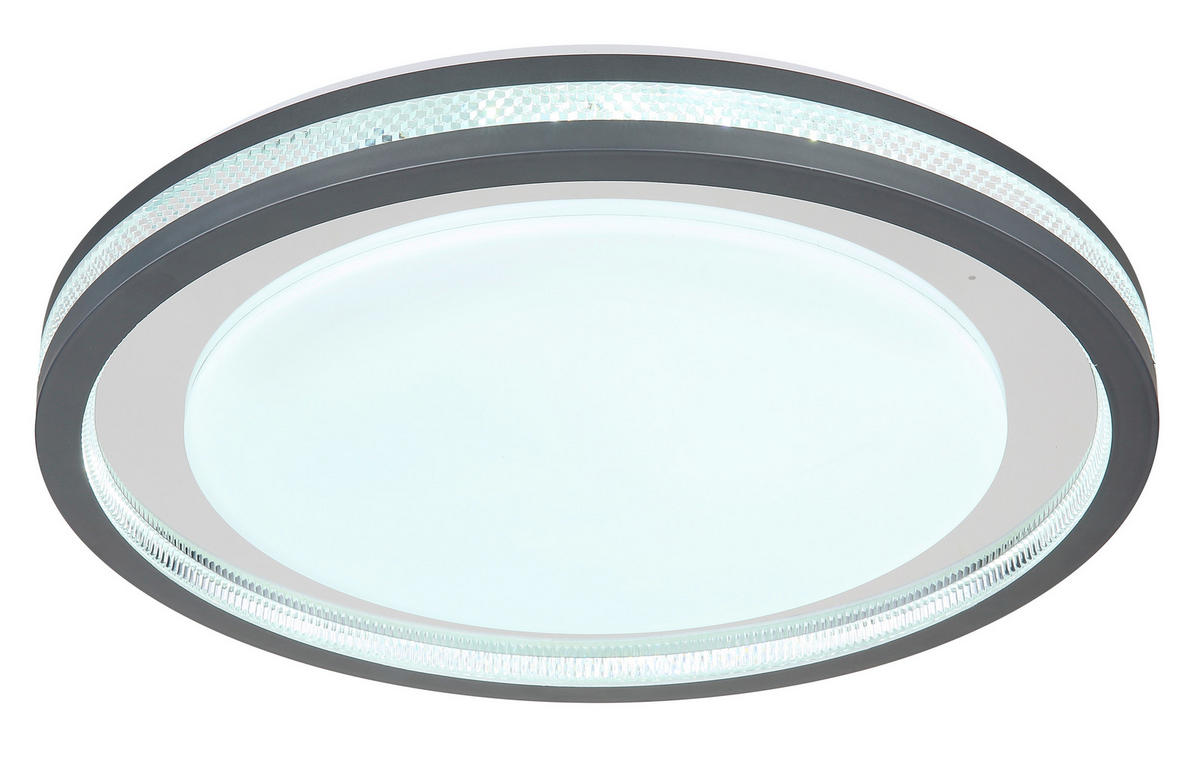LED-DECKENLEUCHTE 47,8/6,7 cm   - Transparent/Opal, KONVENTIONELL, Kunststoff/Metall (47,8/6,7cm) - Globo