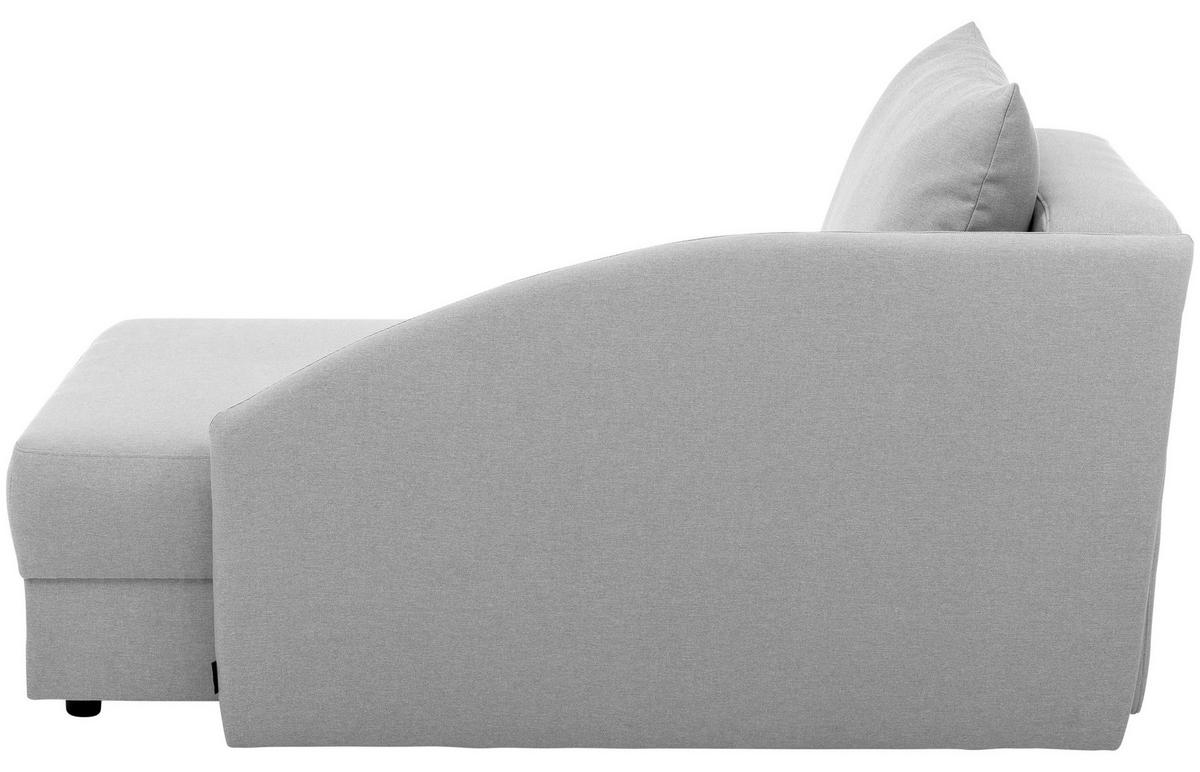 RÉCAMIERE in Flachgewebe Hellgrau  - Hellgrau, Design, Kunststoff/Textil (154/86/93cm) - Max Winzer