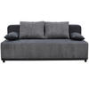 SCHLAFSOFA in Velours Grau  - Schwarz/Grau, Design, Kunststoff/Textil (197/90/83cm) - MID.YOU