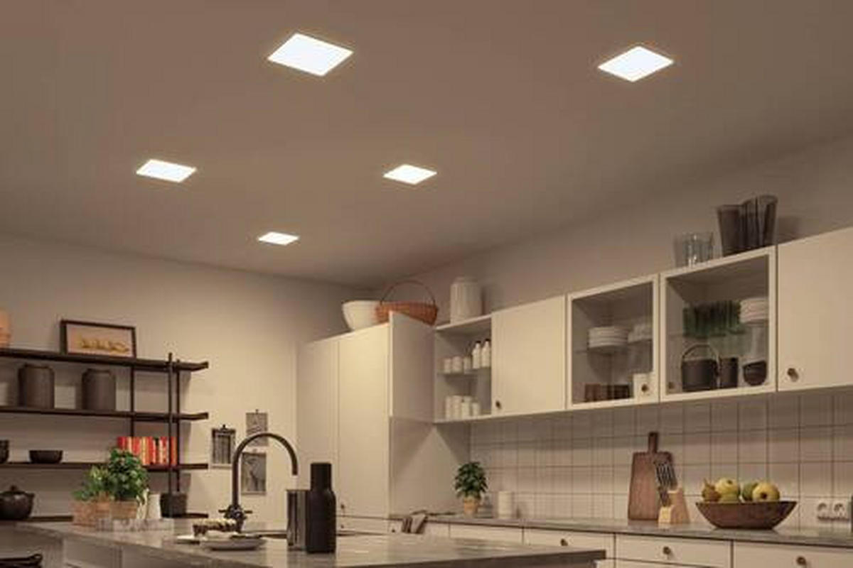 LED-PANEEL 18,5/18,5 cm   - Weiß, Design, Kunststoff (18,5/18,5cm) - Paulmann