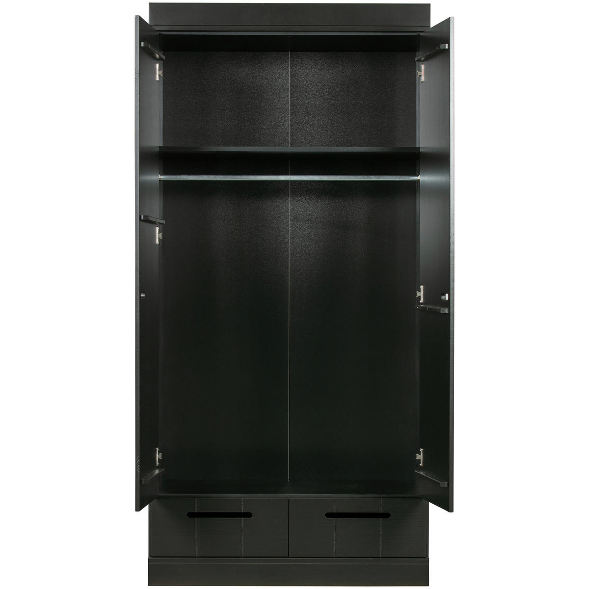 DREHTÜRENSCHRANK  in Schwarz  - Schwarz, Design, Holz (94/195/53cm) - Livetastic