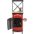 BAR in Naturfarben, Rot, Schwarz  - Rot/Schwarz, Trend, Holz/Metall (52/36/153cm) - Ambia Home