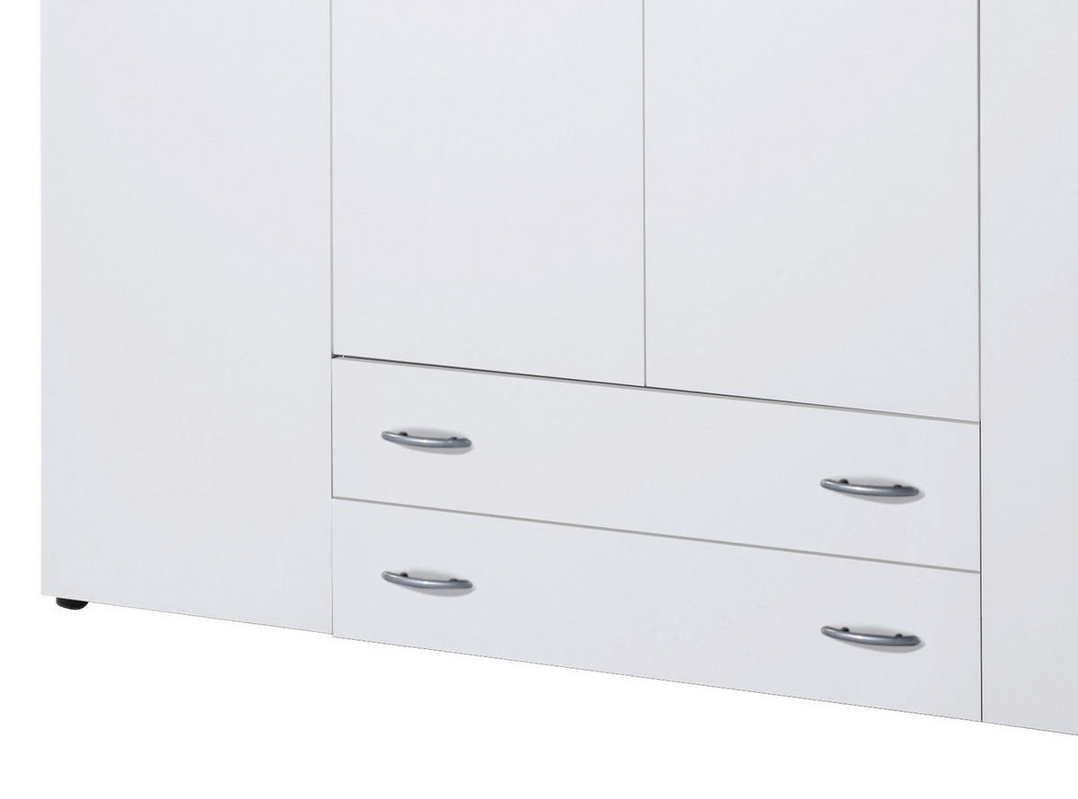 DREHTÜRENSCHRANK in Weiss  - Weiss/Eichefarben, Konventionell, Holzwerkstoff/Kunststoff (161/176/51cm) - P & B
