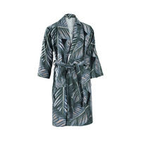BADEMANTEL XL Unisex  - Schwarz/Graugrün, Basics, Textil (XLnull) - Kayoom