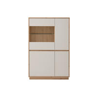 VITRINE  in Kaschmir, Eiche Artisan - Kaschmir/Eiche Artisan, Design, Glas/Holzwerkstoff (75/144/40cm) - MID.YOU