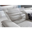 ECKSOFA Biella in Echtleder Hellgrau  295/231 cm  - Dunkelgrau/Anthrazit, Design, Leder/Metall (295/231cm) - Johann Jakob