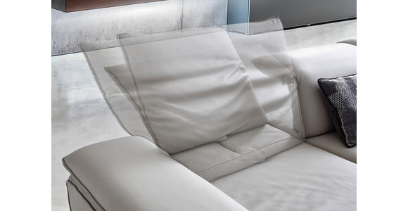 ECKSOFA Biella in Echtleder Hellgrau  295/231 cm  - Dunkelgrau/Anthrazit, Design, Leder/Metall (295/231cm) - Johann Jakob