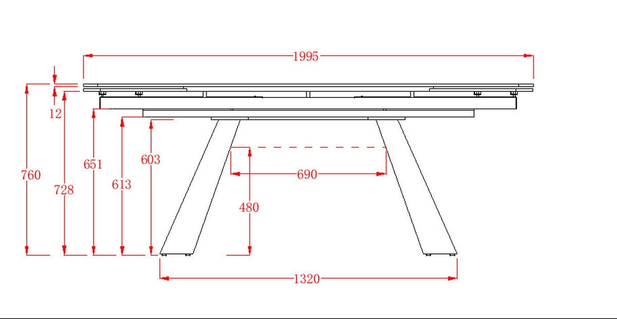 ESSTISCH 200/100/76 cm  Metall, Keramik ausziehbar Beige  - Beige, MODERN, Keramik/Metall (200/100/76cm) - MID.YOU