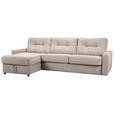 ECKSOFA Hellbraun Webstoff  - Hellbraun/Schwarz, KONVENTIONELL, Kunststoff/Textil (160/270cm) - Carryhome