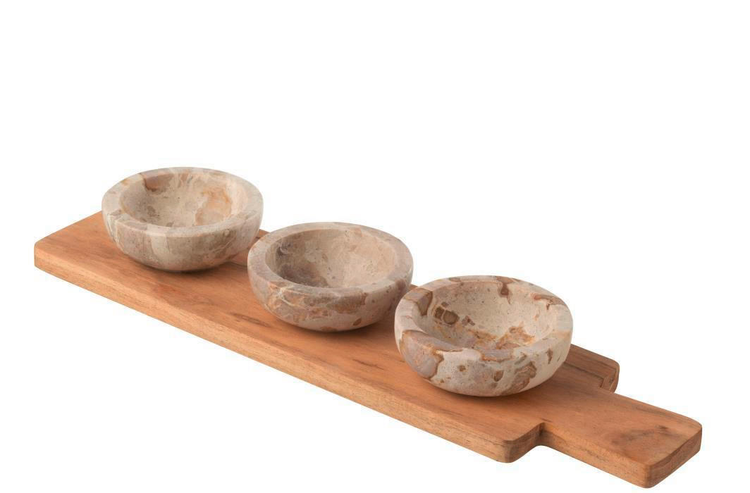 APERITIFTELLER  - Beige, Basics, Stein (44,5/12/5cm) - Ambia Home