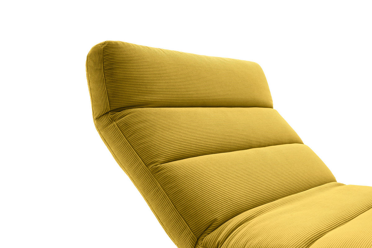 RELAXLIEGE Feincord Goldfarben  - Goldfarben/Schwarz, Design, Textil/Metall (120/54-113/158-198cm) - Pure Home Lifestyle