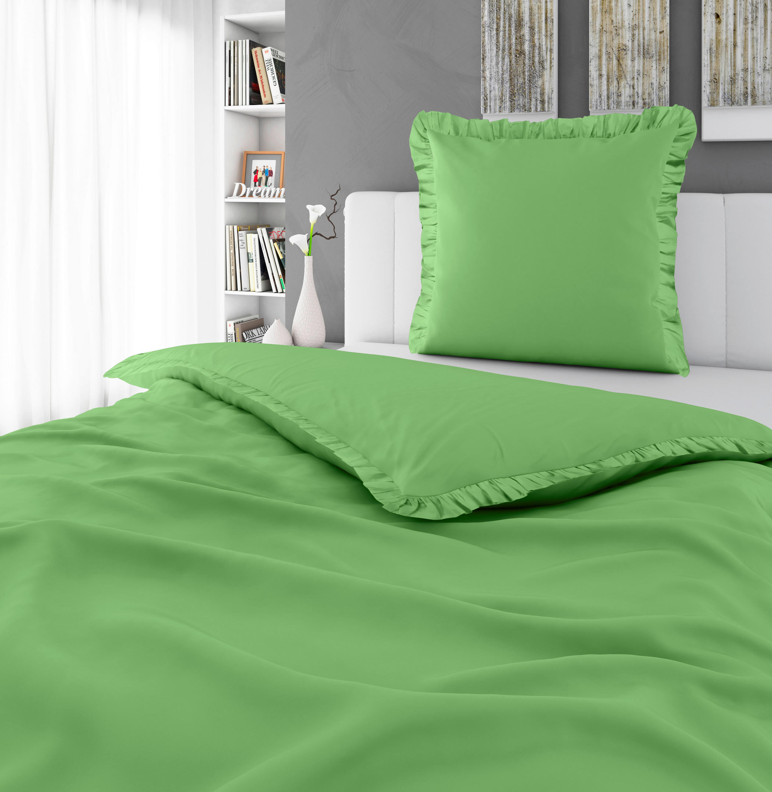 BETTWÄSCHE Renforcé 135/200 cm  - Grün, LIFESTYLE, Textil (135/200cm) - Bio:Vio