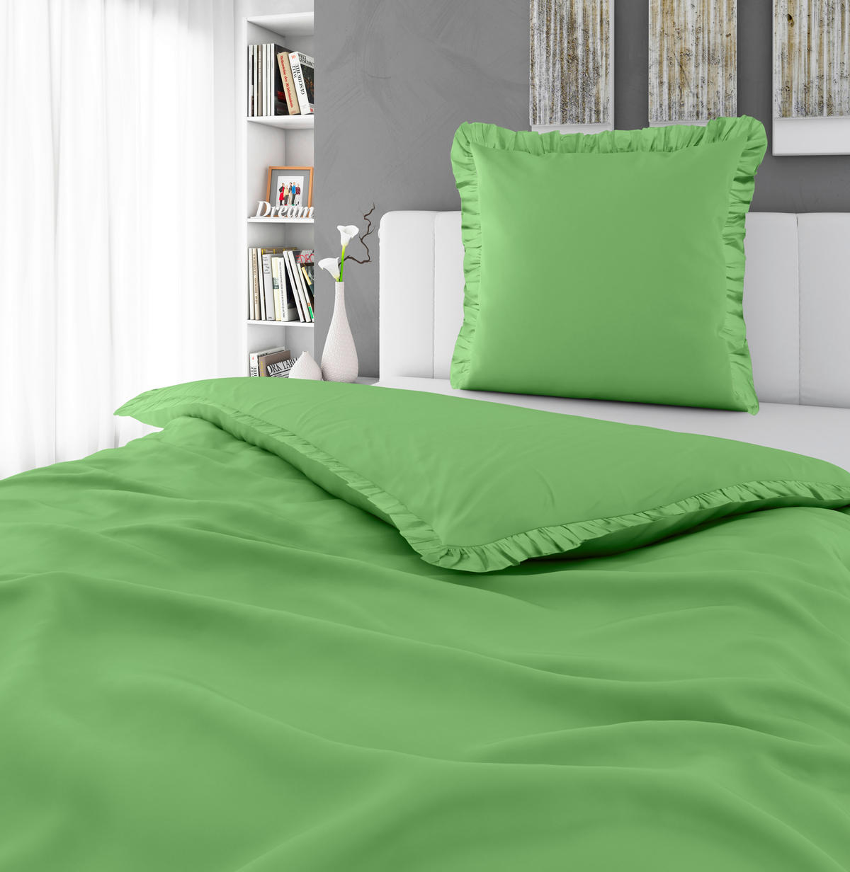 BETTWÄSCHE Renforcé 135/200 cm  - Grün, LIFESTYLE, Textil (135/200cm) - Bio:Vio