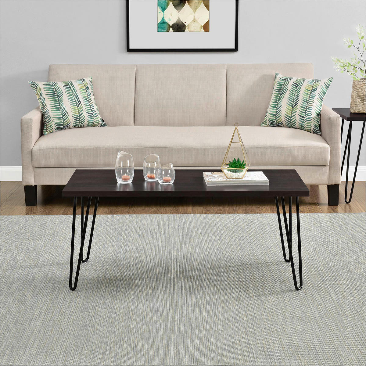 COUCHTISCH Owen 106/46/50 cm Braun  - Schwarz/Braun, Design, Holzwerkstoff/Metall (106/46/50cm) - MID.YOU