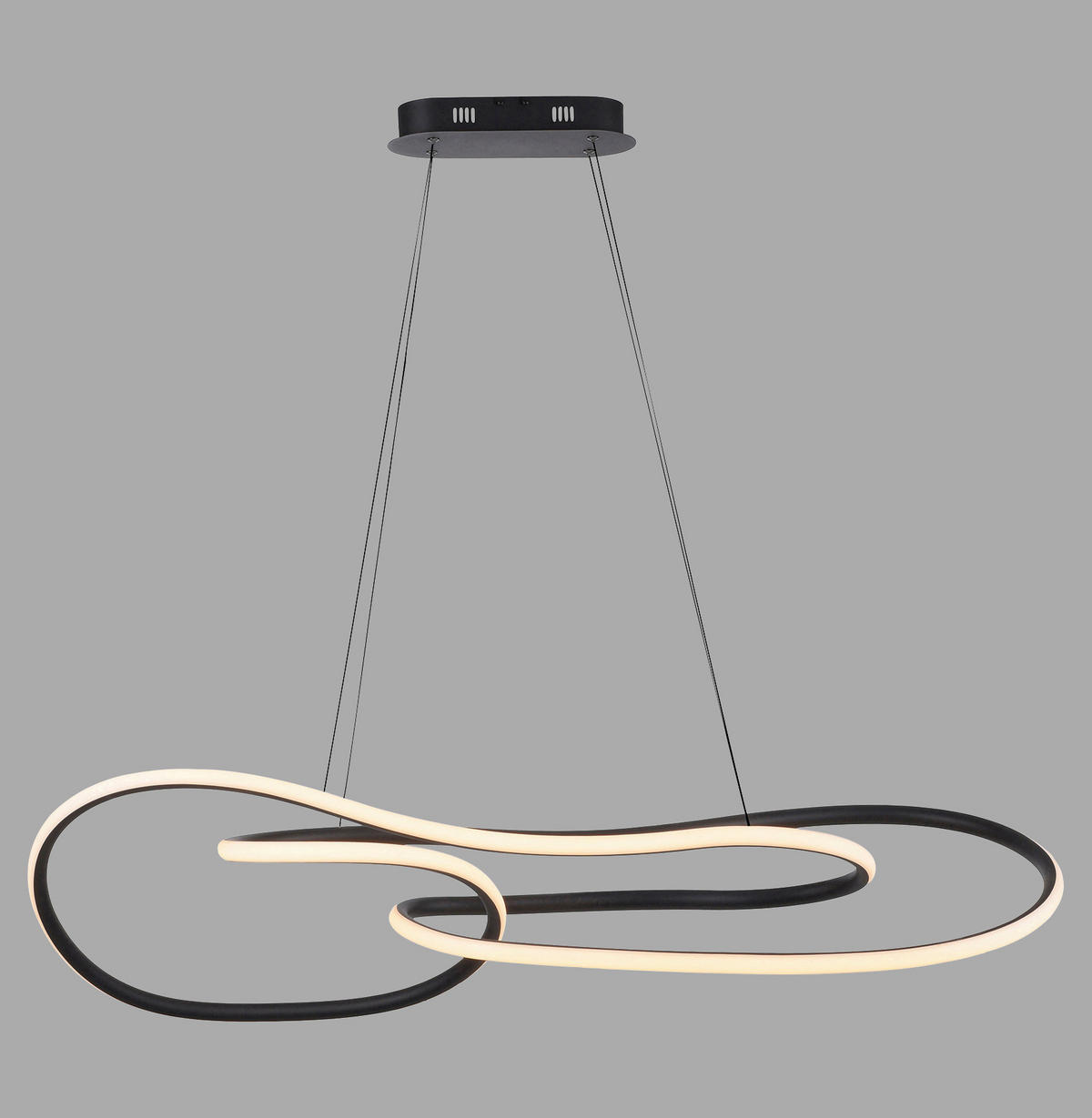 VISEČA LED-SVETILKA  TWIST 64 W//2700 K/230 V/ - črna, Design, kovina/umetna masa (122/40/120cm)