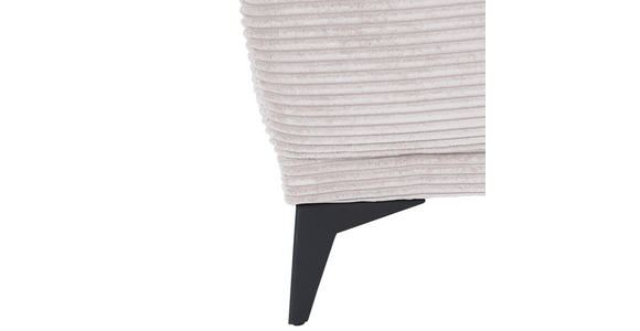 ECKSOFA  in Cord Naturfarben  165/295 cm  - Schwarz/Naturfarben, KONVENTIONELL, Textil/Metall (165/295cm) - Carryhome