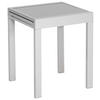GARTENTISCH Metall, Glas Silberfarben quadratisch  - Silberfarben, KONVENTIONELL, Glas/Metall (65/65/75cm) - Gardenson