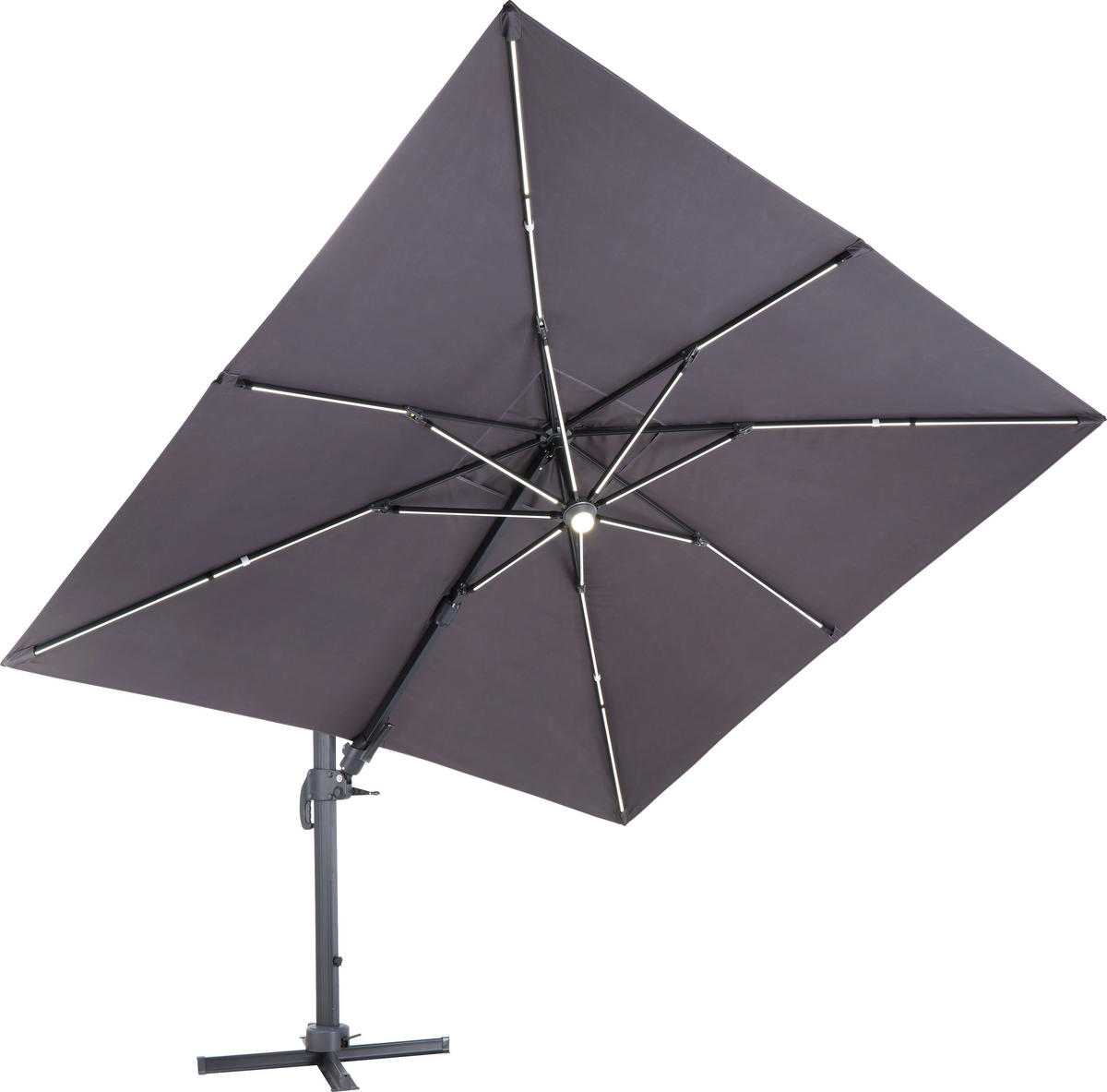 ZGLOBNI SUNCOBRAN - antracit, Lajfstajl, metal/tekstil (300/300cm) - Ambia Garden