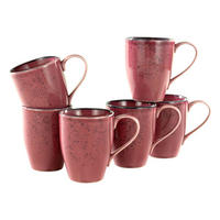 KAFFEEBECHERSET 6-teilig  - Beere, Trend, Keramik (300ml) - Creatable