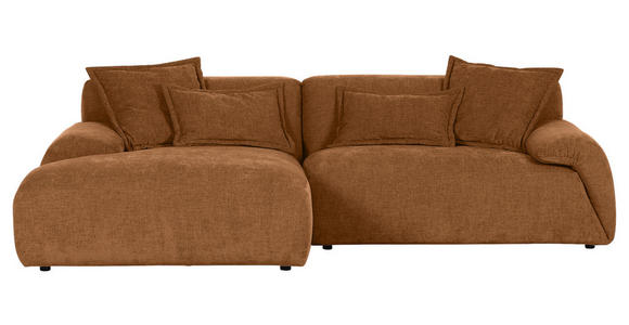 ECKSOFA  in Flachgewebe Rostfarben  174/274 cm  - Rostfarben/Schwarz, KONVENTIONELL, Kunststoff/Textil (174/274cm) - Carryhome