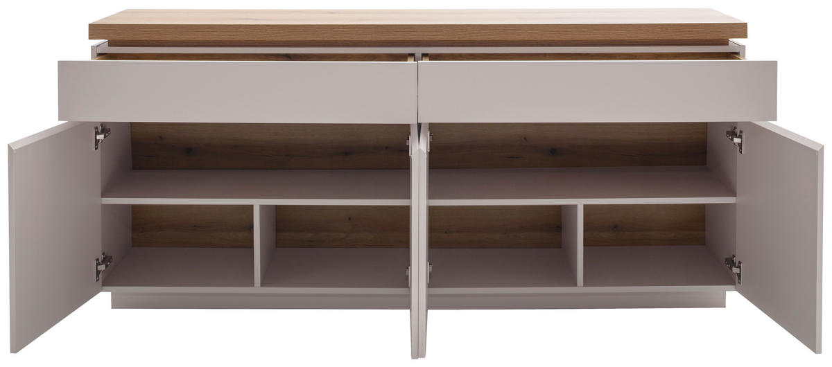 SIDEBOARD  180/81/40 cm 2 Schublade(n)  - Kaschmir/Eichefarben, Design, Holzwerkstoff (180/81/40cm) - Livetastic