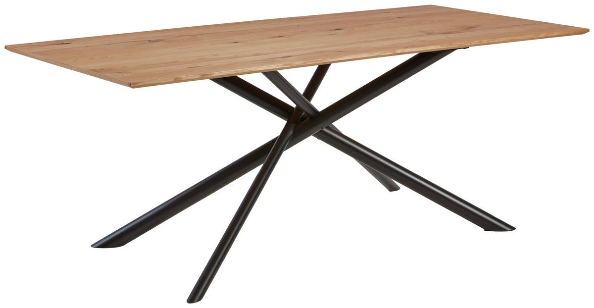 ESSTISCH in Metall, Holzwerkstoff 180/95/76 cm  - Eichefarben, Basics, Holzwerkstoff/Metall (180/95/76cm) - Celina Home