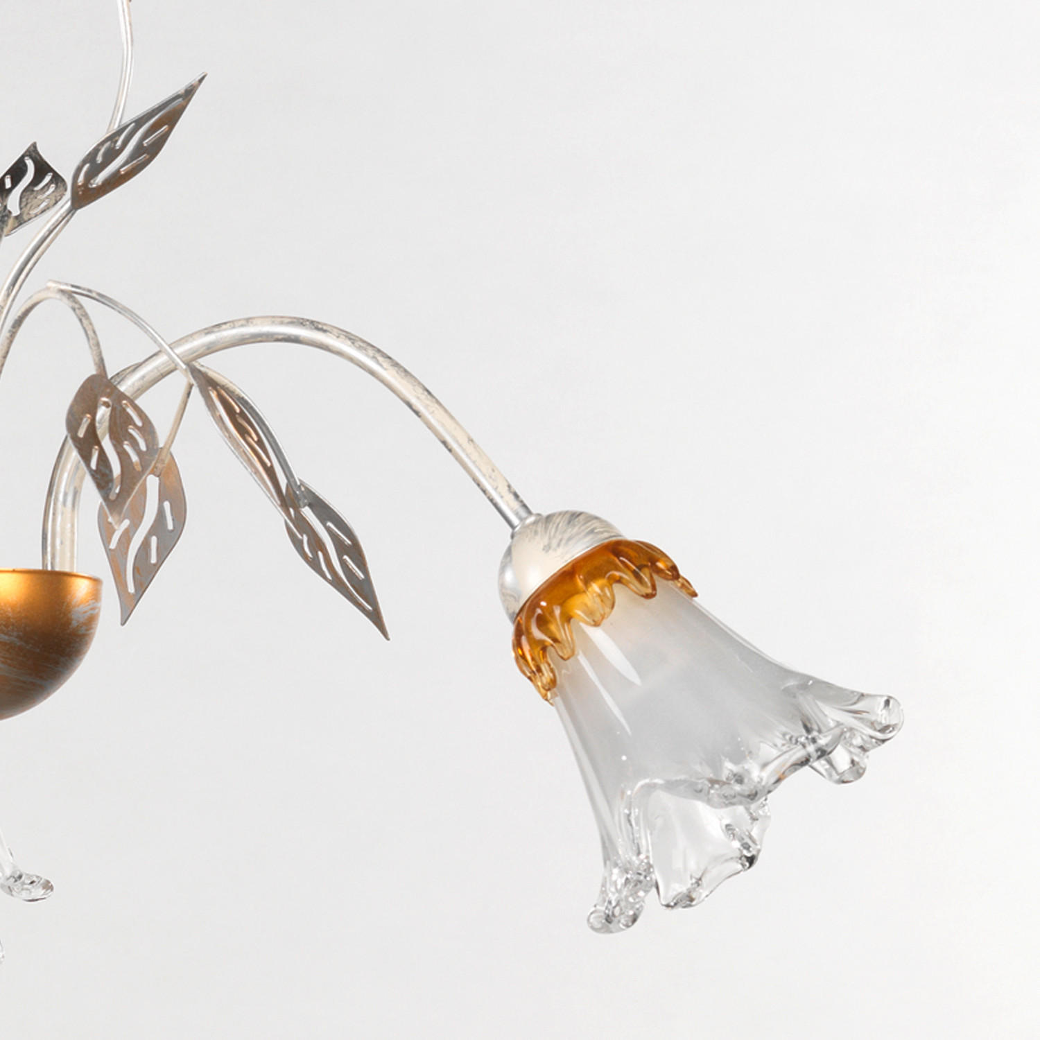 LUSTER, 80/105 cm  - biela, Konventionell, kov/sklo (80/105cm)