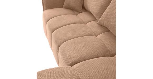 ECKSOFA Rosa Plüsch Zierkissen, Rückenkissen, Bettkasten, Schlaffunktion, Rücken echt, Liegefläche im Originalstoff  - Schwarz/Rosa, KONVENTIONELL, Kunststoff/Textil (253/192cm) - Carryhome
