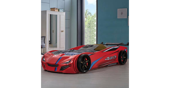 AUSZIEHBETT 90/200 cm  in Rot  - Rot/Schwarz, KONVENTIONELL, Holz/Holzwerkstoff (90/200cm) - Xora