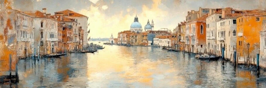 Euroart Leinwandbild Venice II Mehrfarbig 180x60 cm