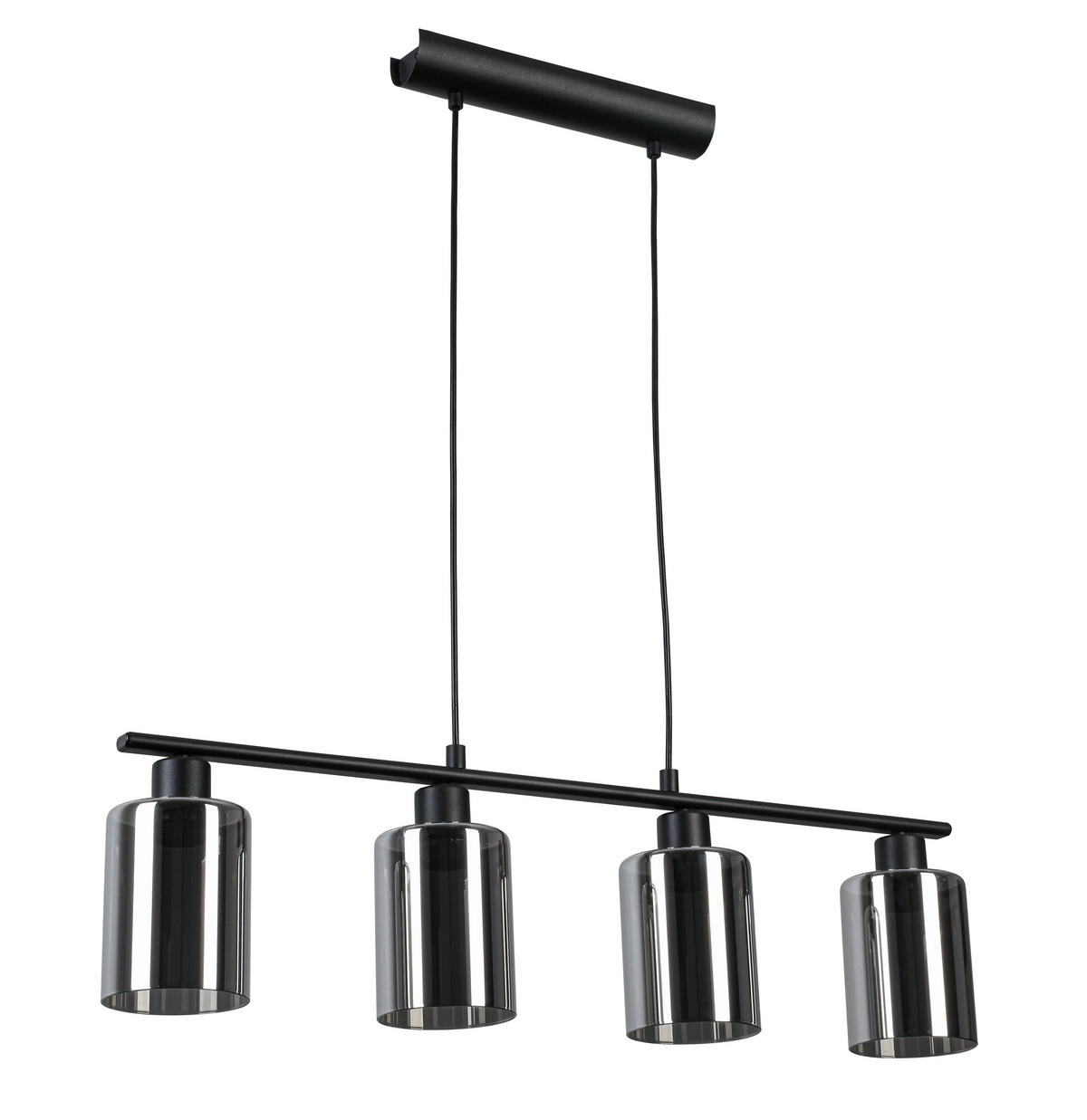 VISEČA SVETILKA     78/11/110 cm        4 x 25 W E27 - črna, Konvencionalno, kovina/umetna masa (78/11/110cm) - Novel