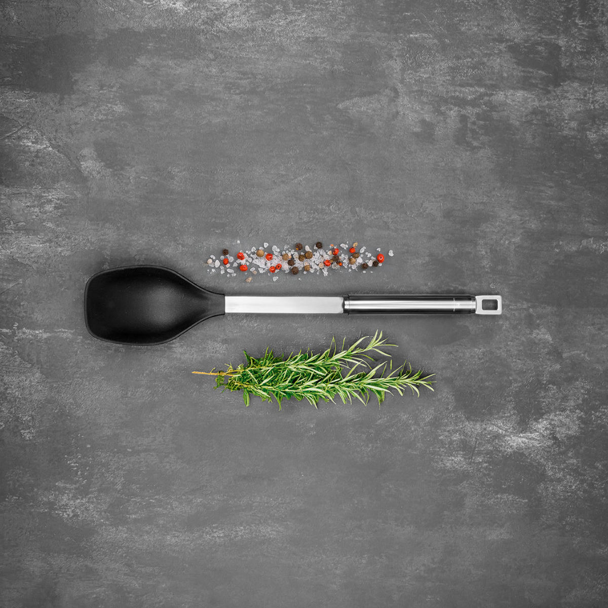KÜCHENHELFER  - Edelstahlfarben/Schwarz, Basics, Kunststoff/Metall (39.5/7.5/4.5cm) - CHEF CUISINE