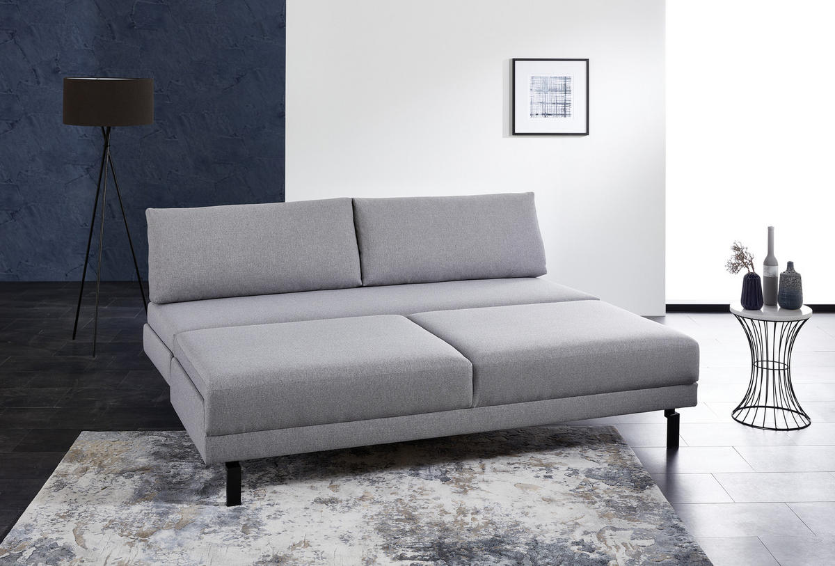 SCHLAFSOFA in Flachgewebe Blau  - Blau/Schwarz, Design, Textil (220/88/104cm) - Bali
