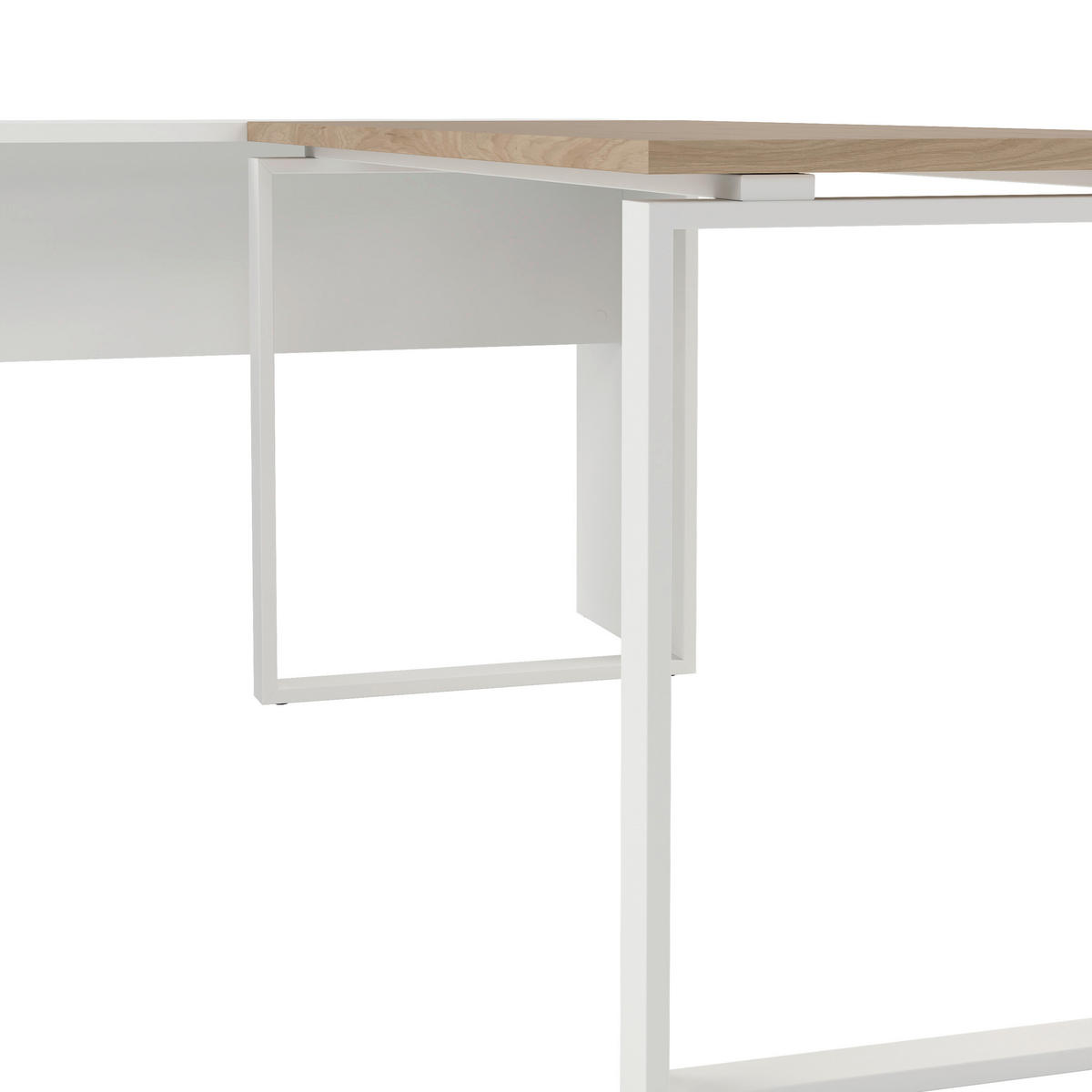 SCHREIBTISCHKOMBINATION Weiß, Eichefarben  - Eichefarben/Weiß, MODERN, Holzwerkstoff (160/100/75,6cm) - MID.YOU