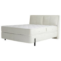 BOXSPRINGOVÁ POSTEĽ, 180/200 cm, biela - biela/čiernohnedá, Modern, kov/drevo (180/200cm) - Hom`in