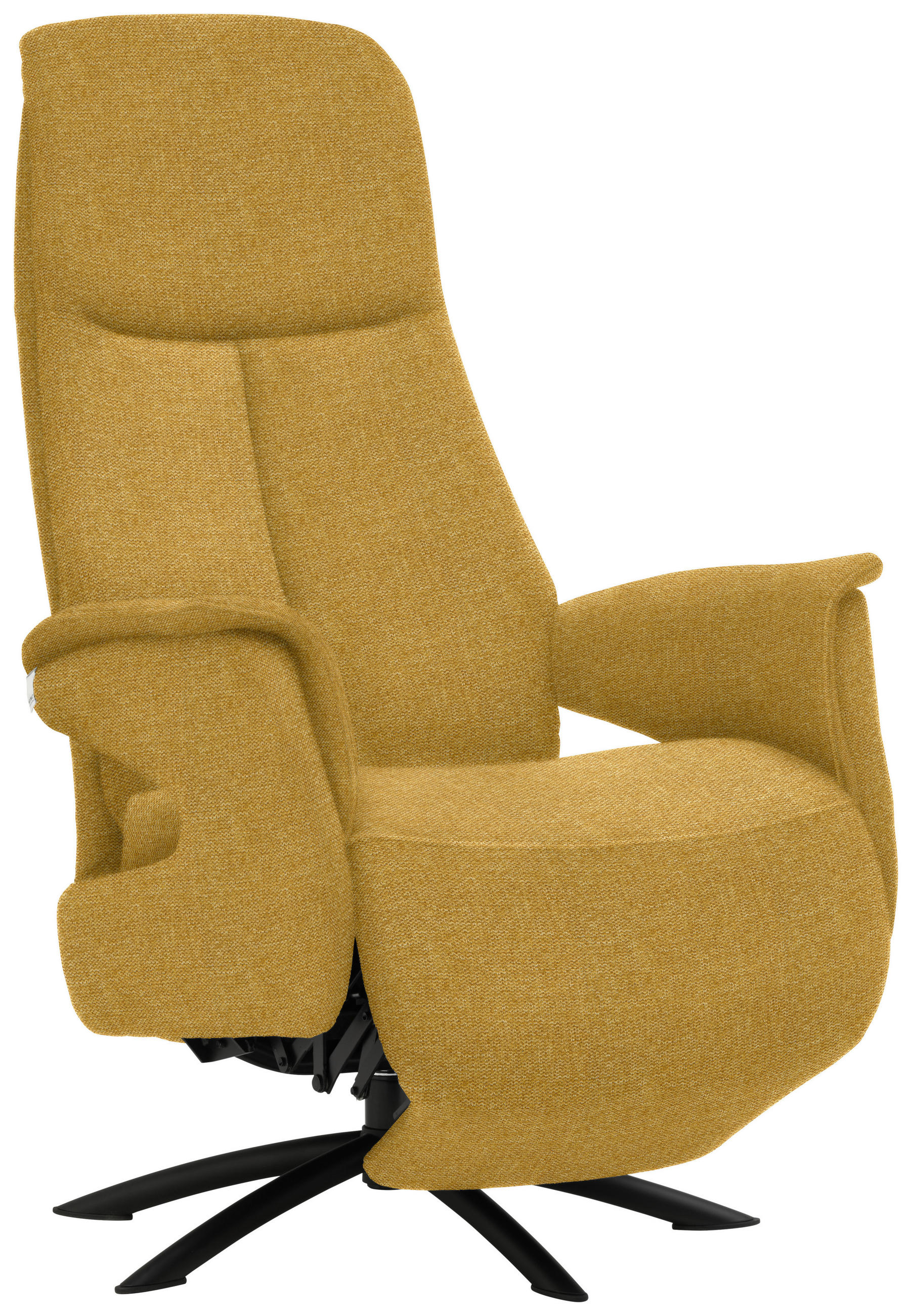 RELAXSESSEL in Textil Currygelb  - Currygelb/Schwarz, Design, Textil/Metall (73/108/86cm) - Welnova