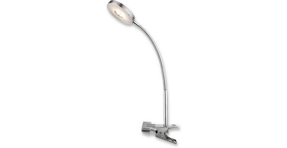 Klemmleuchte Christel Chrom mit Beweglichem Arm - MODERN, Kunststoff/Metall (29,5/8/44cm) - Luca Bessoni