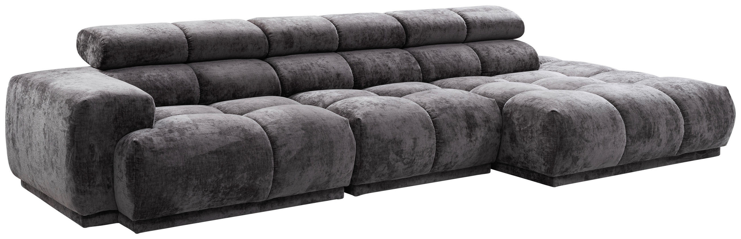 SOFFA i textil antracit  - svart/antracit, Design, textil/plast (320/86/150cm) - Carryhome