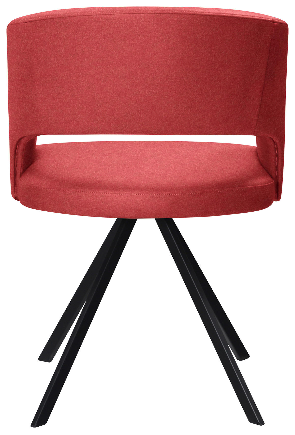 ARMLEHNSTUHL  in Stahl Mikrofaser, Lederlook (vegan)  - Rot/Schwarz, Konventionell, Textil/Metall (56/84/59cm) - Moderano