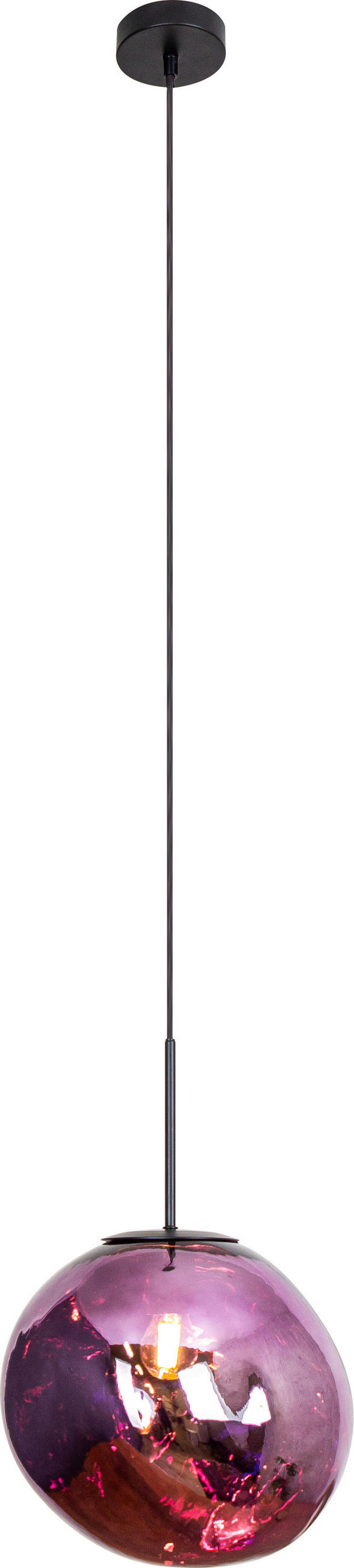 HÄNGELEUCHTE Canopus 28/150 cm - Lila, Basics, Glas (28/150cm)