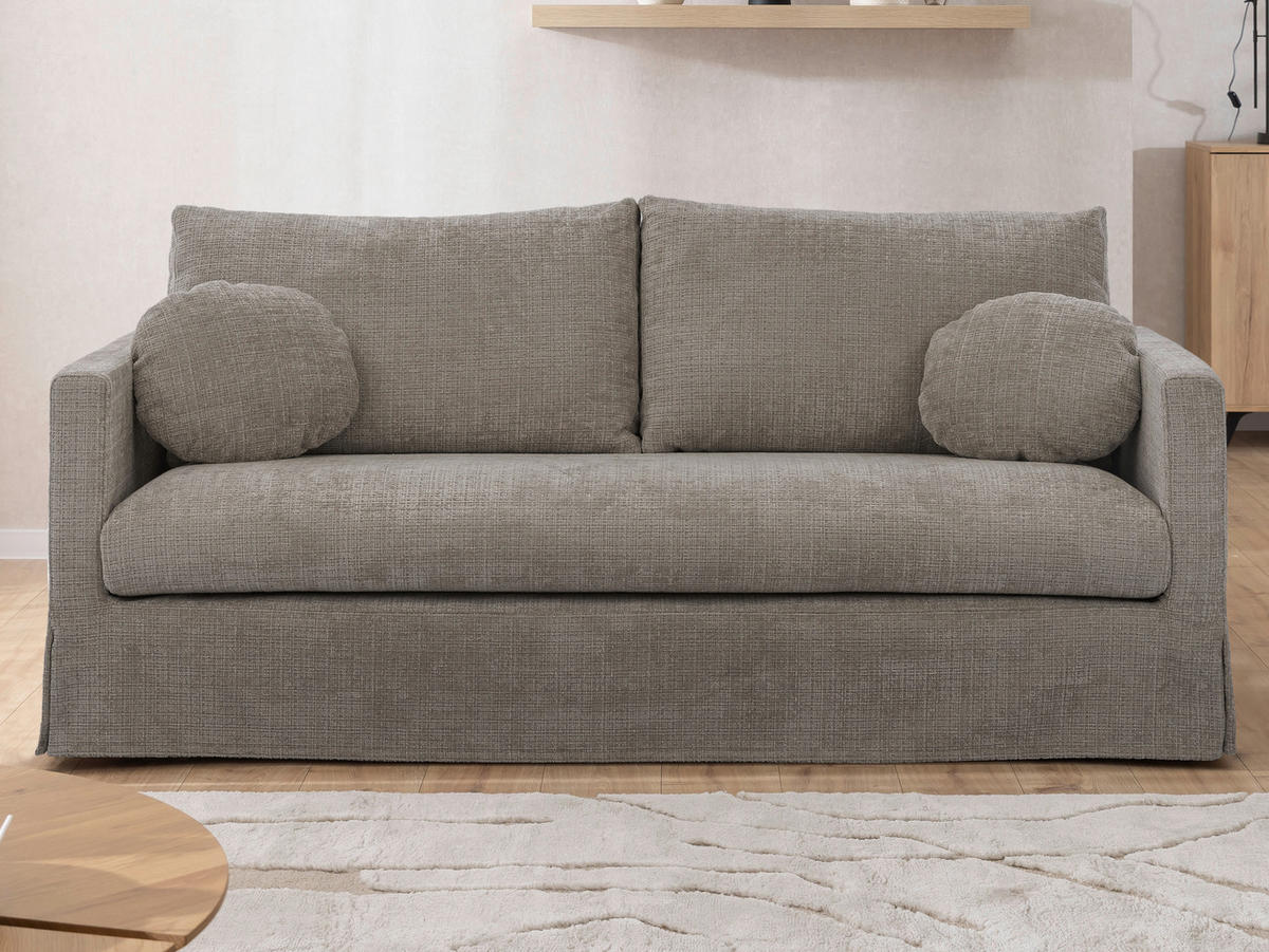 3-SITZER-BEZUG - Braun, Design, Textil (195/89/95cm) - P & B
