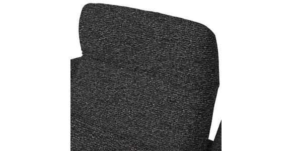 ECKSOFA in Chenille, Flachgewebe Dunkelgrau 318/165 cm - Dunkelgrau/Schwarz, Design, Textil/Metall (318/165cm) - Xora