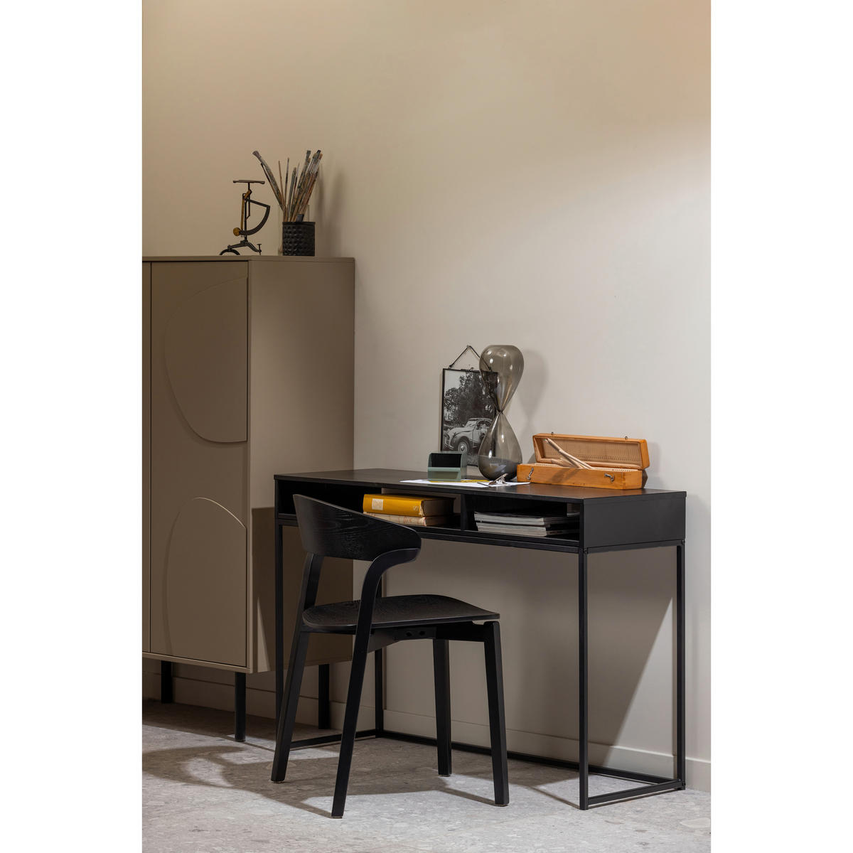 STUHL-SET 2 Stück abwischbar   - Schwarz, Design, Holz (52/75/49cm) - Livetastic