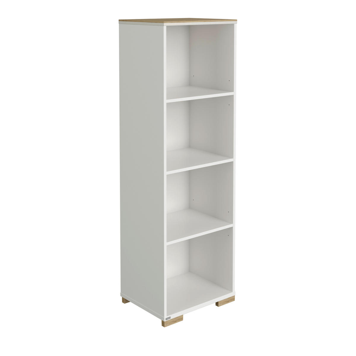 STANDREGAL Enie Weiß, Eichefarben  - Eichefarben/Weiß, Basics, Holzwerkstoff (48,40/150,50/38cm) - Paidi