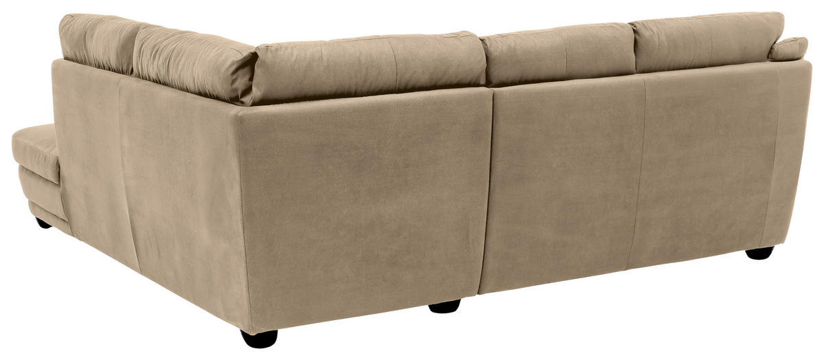 ECKSOFA in Chenille Sandfarben  245/225 cm  - Sandfarben, Design, Kunststoff/Textil (245/225cm) - Livetastic