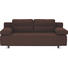 SCHLAFSOFA Webstoff Dunkelbraun - Dunkelbraun/Alufarben, Design, Kunststoff/Textil (204/70/80/94cm) - Carryhome SCHLAFSOFA Webstoff Dunkelbraun - Dunkelbraun/Alufarben, Design, Kunststoff/Textil (204/70/80/94cm) - Carryhome