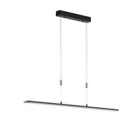 LED-HÄNGELEUCHTE 120/6/95-120 cm    - Schwarz/Nickelfarben, Design, Metall (120/6/95-120cm) - Fischer & Honsel